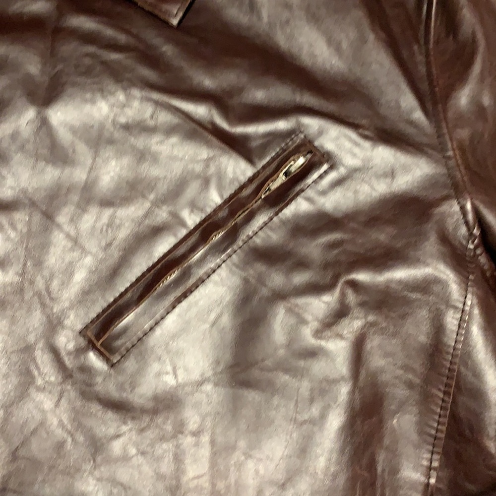 Armani Exchange Genuine Leather Jacket - Picture 3 of 11